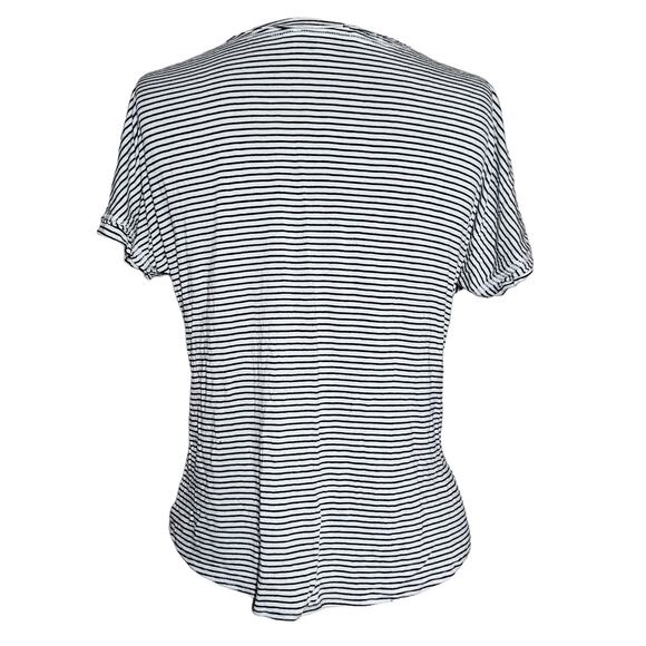 Stripped Tie Front Tee Size Small - Picture 2 of 4